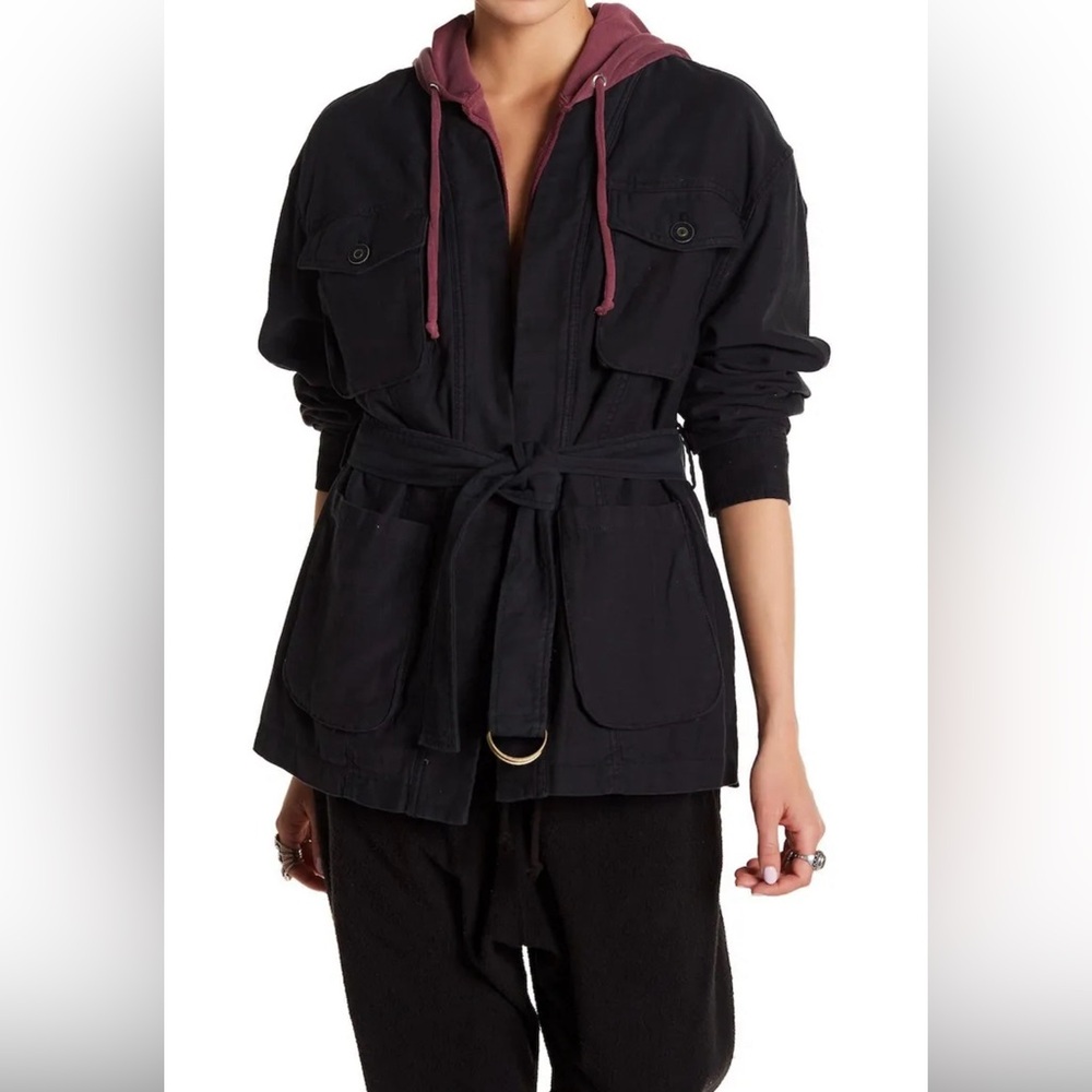 Free People in Our Nature Cargo Jacket Black size S
